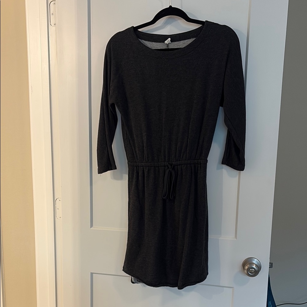 Gray sweater dress